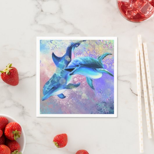 Paar Dolfijnen Servetten (Insitu)