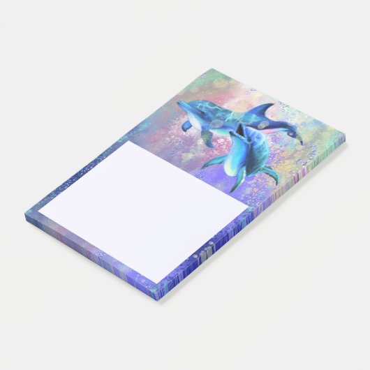 Paar Dolfijnen Sticky Notes (Schuin)