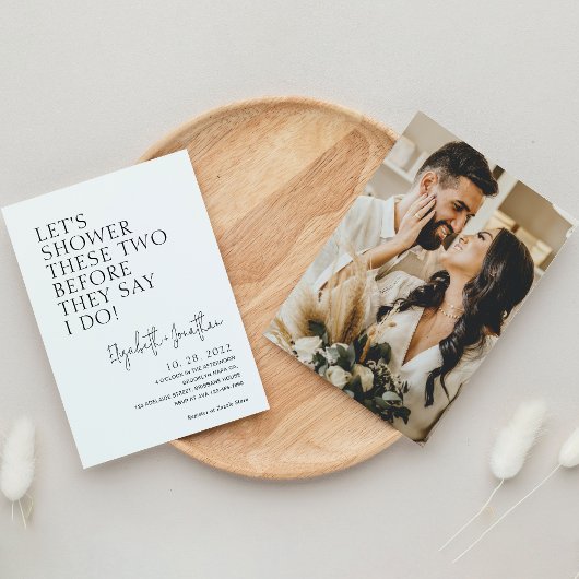 Paar douchen voordat ze zeggen dat ik foto bruids kaart