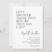 Paar douchen voordat ze zeggen dat ik foto bruids kaart (Voorkant)