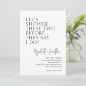 Paar douchen voordat ze zeggen dat ik foto bruids kaart (Staand voorkant)