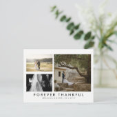 Paar drie foto's voor altijd dankbaar minimalist briefkaart (Staand voorkant)