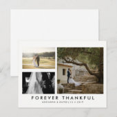 Paar drie foto's voor altijd dankbaar minimalist briefkaart (Voorkant / Achterkant)