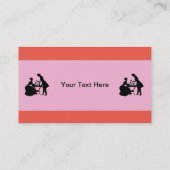 Paar Drink wijn op tafelroze Visitekaartje (Achterkant)