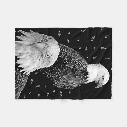 Paar Eagle Fleece Deken (Voorkant (Horizontaal))