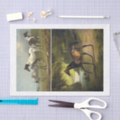 Paar echte (niet AI)  paardenschilderijen Tissuepapier (Craft)