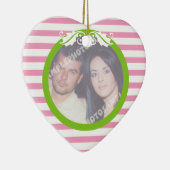 Paar eerste / 1e kerst bruiloft foto ornament (Rechts)