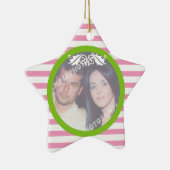 Paar eerste / 1e kerst bruiloft foto ornament (Rechts)