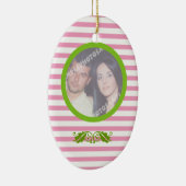 Paar eerste / 1e kerst bruiloft foto ornament (Rechts)