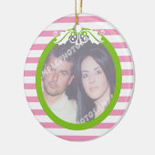 Paar eerste / 1e kerst bruiloft foto ornament (Links)