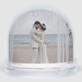 Paar eerste kerst sneeuw wereldbol sneeuwbol (Achterkant)