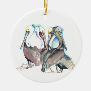 Paar eerste kerstsierbekers keramisch ornament