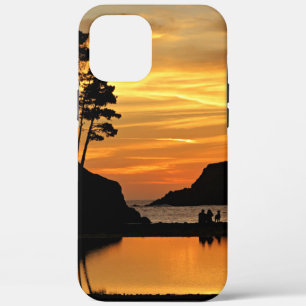 Paar- en Dog-Oranje strand Sunset California Coast Case-Mate iPhone Case