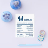 Paar- en kindontwerp, psychotherapeut, therapie flyer (Enkel)