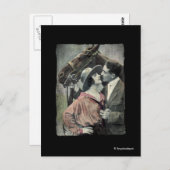  paar en paarden briefkaart (Voorkant / Achterkant)