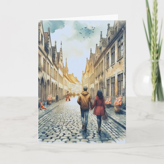 Paar Europees reizen Kaart (Voorkant)