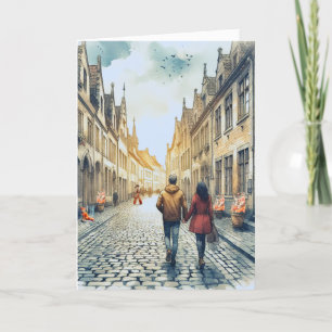 Paar Europees reizen Kaart