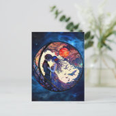 Paar Faux Glas in lood Briefkaart (Staand voorkant)