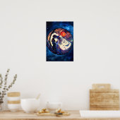 Paar Faux Glas in lood Poster (Keuken)