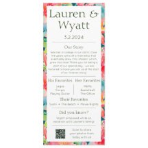 Paar Feiten Tropische bruiloft Programma & Menu