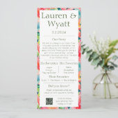 Paar Feiten Tropische bruiloft Programma & Menu (Staand voorkant)