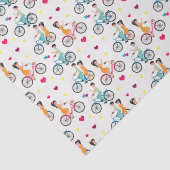 Paar Fietsers Tissuepapier (Detail)