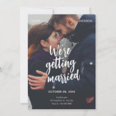 Paar film poster foto bruiloft kaart (Voorkant)