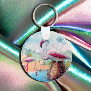 paar flamingo sleutelhanger