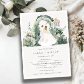 Paar Floral Garden Arch Botanical Wedding Invite Bedankkaart