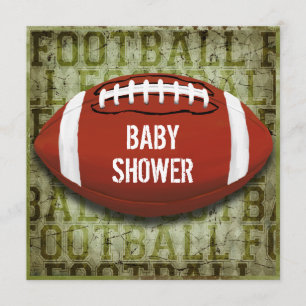 Paar Football Baby shower Groene Grunge Kaart