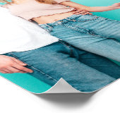 Paar Foto Aangepaste Initialen Valentijnsdag Poster (Hoek)