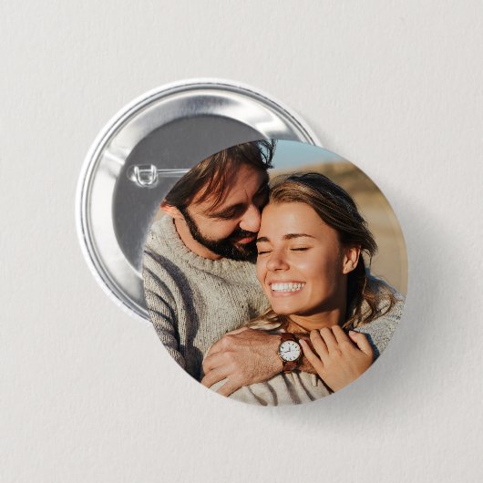 Paar foto bruiloft ronde button 5,7 cm (Voorkant /achterkant)