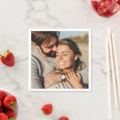 Paar foto bruiloft servet (Insitu)