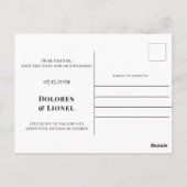 Paar Foto bruiloft Sla de datum Briefkaart (Achterkant)