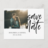 Paar Foto bruiloft Sla de datum Briefkaart (Voorkant)