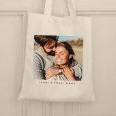 Paar foto bruiloft tote bag