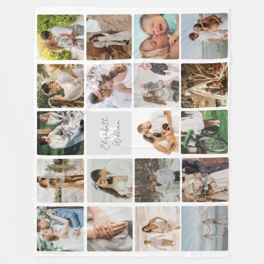 Paar foto collage fleece deken (Voorkant)