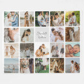 Paar foto collage fleece deken (Voorkant (Horizontaal))