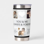 Paar Foto Collage Valentijn Zwart Water Fles Geïsoleerde Drinkbeker (Links)