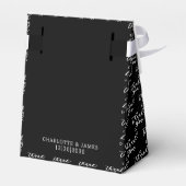 Paar Foto | Dank u bruiloft zwart-wit Bedankdoosjes (Achterkant)