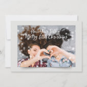 Paar foto Fairy Lichten | Funny Holiday Greeting Feestdagenkaart (Voorkant)