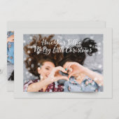 Paar foto Fairy Lichten | Funny Holiday Greeting Feestdagenkaart (Voorkant / Achterkant)