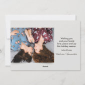 Paar foto Fairy Lichten | Funny Holiday Greeting Feestdagenkaart (Achterkant)