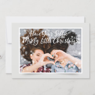 Paar foto Fairy Lichten   Funny Holiday Greeting Feestdagenkaart