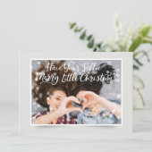 Paar Foto Fairy Lights | Grappige vakantie groet Feestdagenkaart (Staand voorkant)