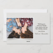 Paar Foto Fairy Lights | Grappige vakantie groet Feestdagenkaart (Achterkant)