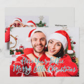 Paar foto | Funny Holiday Greeting Feestdagenkaart (Voorkant / Achterkant)