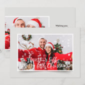 Paar foto | Funny Holiday Greeting Feestdagenkaart (Voorkant / Achterkant)