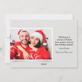 Paar foto | Funny Holiday Greeting Feestdagenkaart (Achterkant)