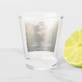 Paar foto gepersonaliseerde bruiloft shot glas (Achterkant)